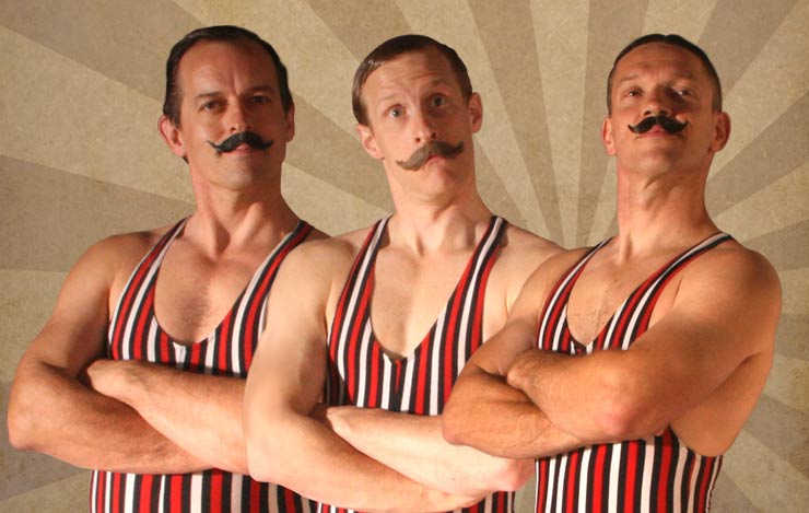 The Chaps! Victor, Ian and younger brother Barnaby. Looking rather dashing replete with resplendent moustaches!